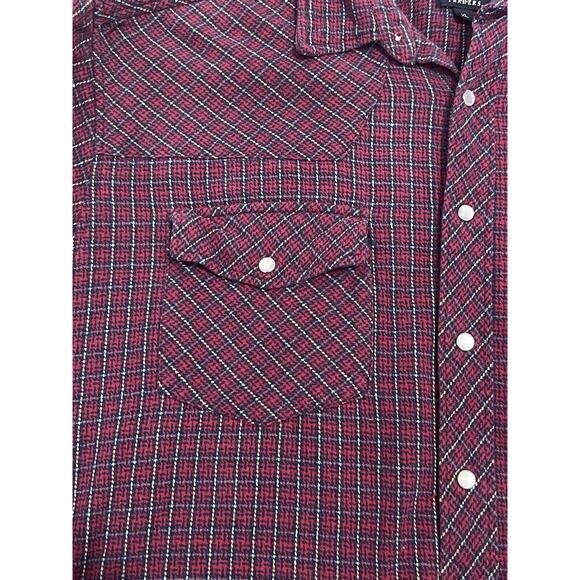 Salmon River Traders Shirt Men's XL Classic Flannel Heavy Western Pearl Snap - Picture 2 of 5